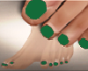 Green Toe Nails