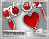 [M]Red Heart Bracelets-D