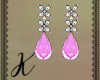 Ivy Earrings Pink Silver