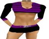 Blk/Purp hot pant set