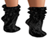 Black Fur Socks