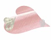 pink heart cuddle rug