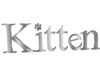 ! Silver Kitten 3d Text