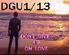 dont give up on love