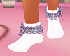 ! Purple plaid socks !