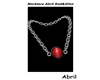 Necklace Abril Red&Silve