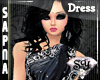 [SY]GreyBlack ShadedSari