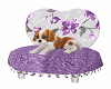 Floral Dog Love Chair