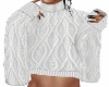 White knit sweater