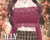 off shoulder top pink