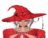 floppy red web witch hat