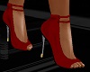 OPEN TOE RED STRAPPED