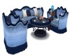 Tears Blue Sofa Set