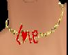 Necklace w/Lovesign: red