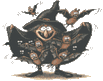 Animated Witch With Bats