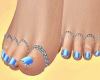Feet + Baby Blue Nails