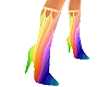 Rainbow Stiletto Boots