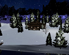 Winter log cabin home
