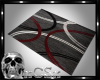 CS Grey, Red & White Rug