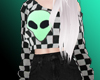 Checkered Alien Sweater