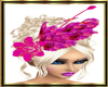 Pink Hair Feather Hat