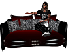 Red/Blk Love Seat