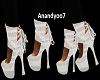 {a7} Gucci White Heels