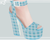 Blue Tartan Platforms