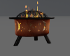 Fire Pit Moon and Stars