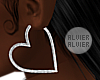 C | Silver Heart Hoops