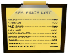 Spa Price List