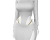 white n gold chain dress