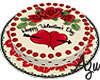 Vday Roses n Hearts Cake