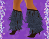 Blue/Brown Fringe Boots