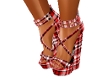 Red Plaid Wedges