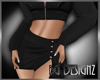 [BGD]Button Skirt-Black