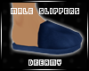 *D* Fuzzy Blue Slippers