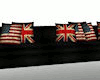 Usa/uk flag Long Couch