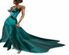 (KYS)Teal Satin Gown