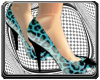 Blue Leopard Heels