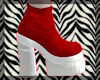 !M! Half Boot Red White