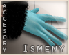 [Is] Fur Gloves Cyan
