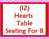 Hearts Table Seats For 8