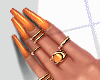 SEXY ORANGE NAILS&RINGS