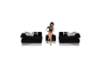 black and silver seats