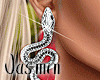 J. Snake Earrings Silver