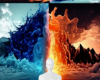 Fire and ice background2