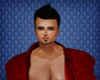 Red muscled open shirts