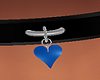 Blue PVC Heart Collar