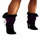 Black boots purple chain
